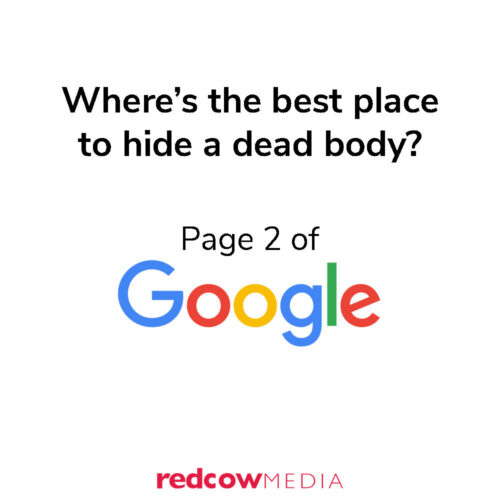 Where's the best place to hide a dead body? Page 2 of Google